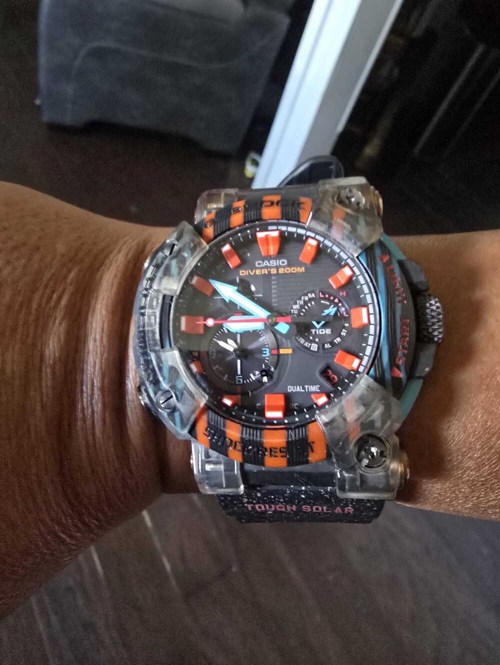 CASIO G-SHOCK FROGMAN GWF- A1000APF-1AJR 30th Poison Dart Frog Tough Solar Mens.